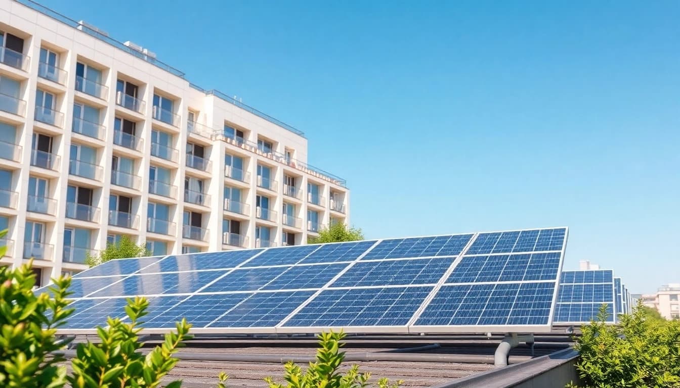 Steady installation of Pv anlagen wien auf einem urbanen Dach in Wien.