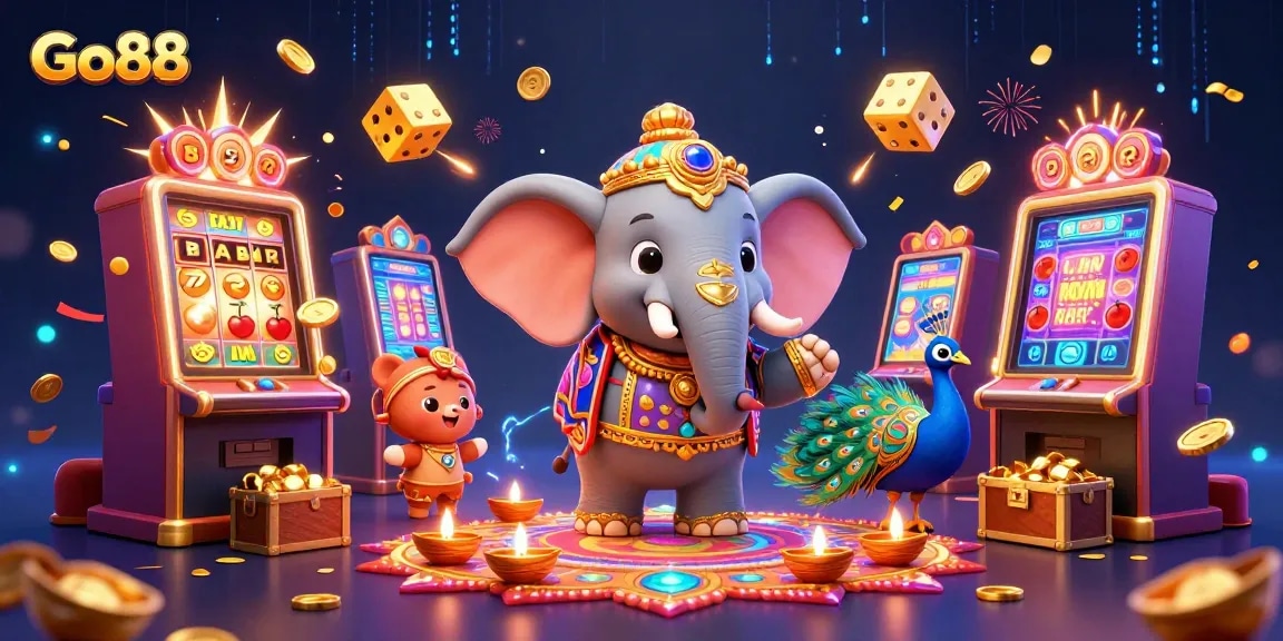 Play thrilling casino games at Go88 with vibrant visuals, colorful characters, and dynamic jackpots.
