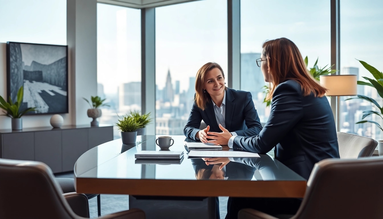 Headhunter Schweiz berät erfolgreich einen Klienten in einem modernen Büro.