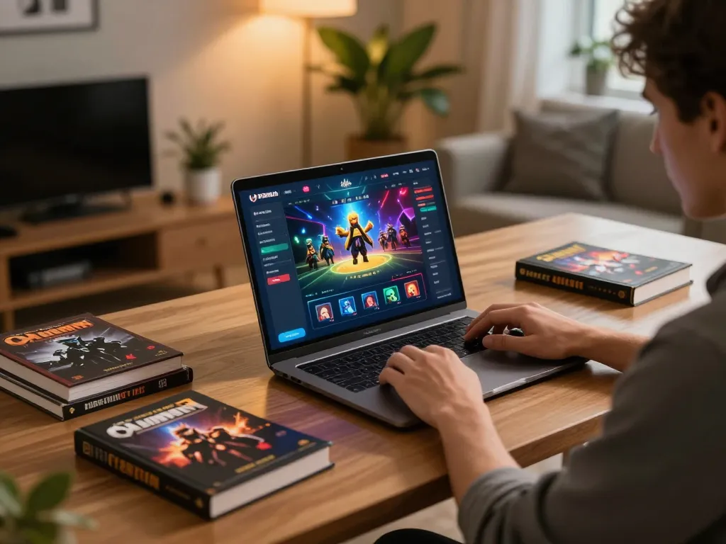 Player immersed in online gaming experience at home with sc88e interface displayed.