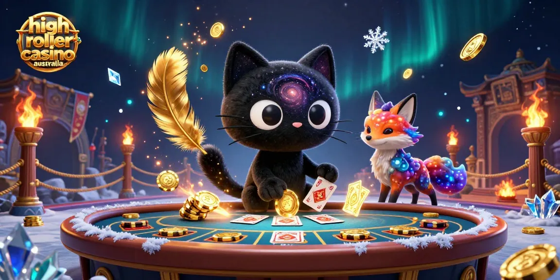 Engage in the thrilling atmosphere of a high roller casino Australia with vibrant cosmic characters and dynamic gaming elements.