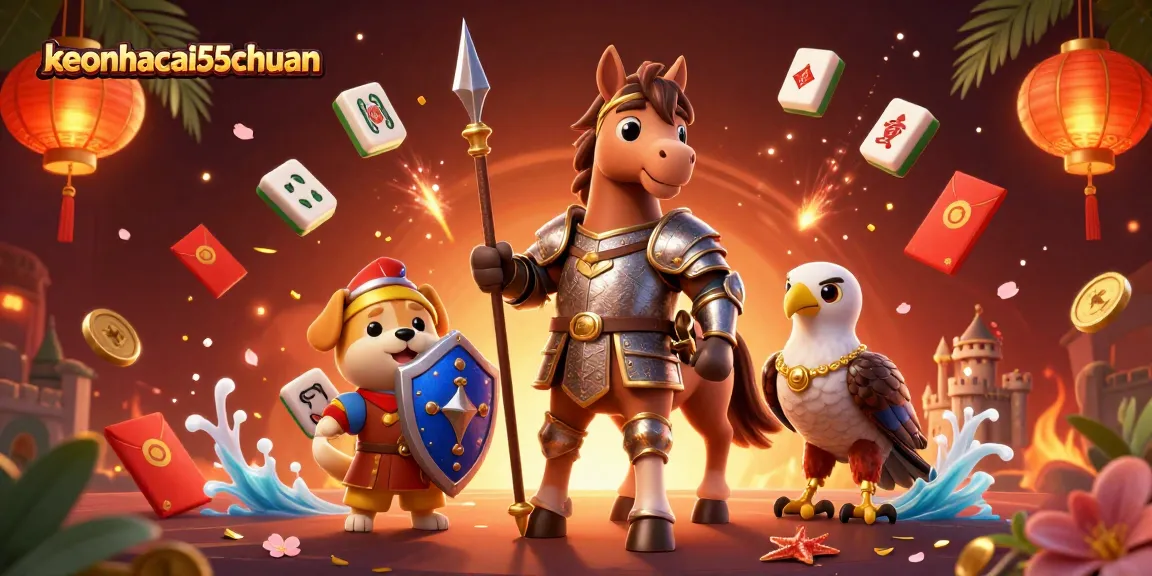 Place your bets with keonhacai55chuan in a vibrant casino scene filled with celebration.